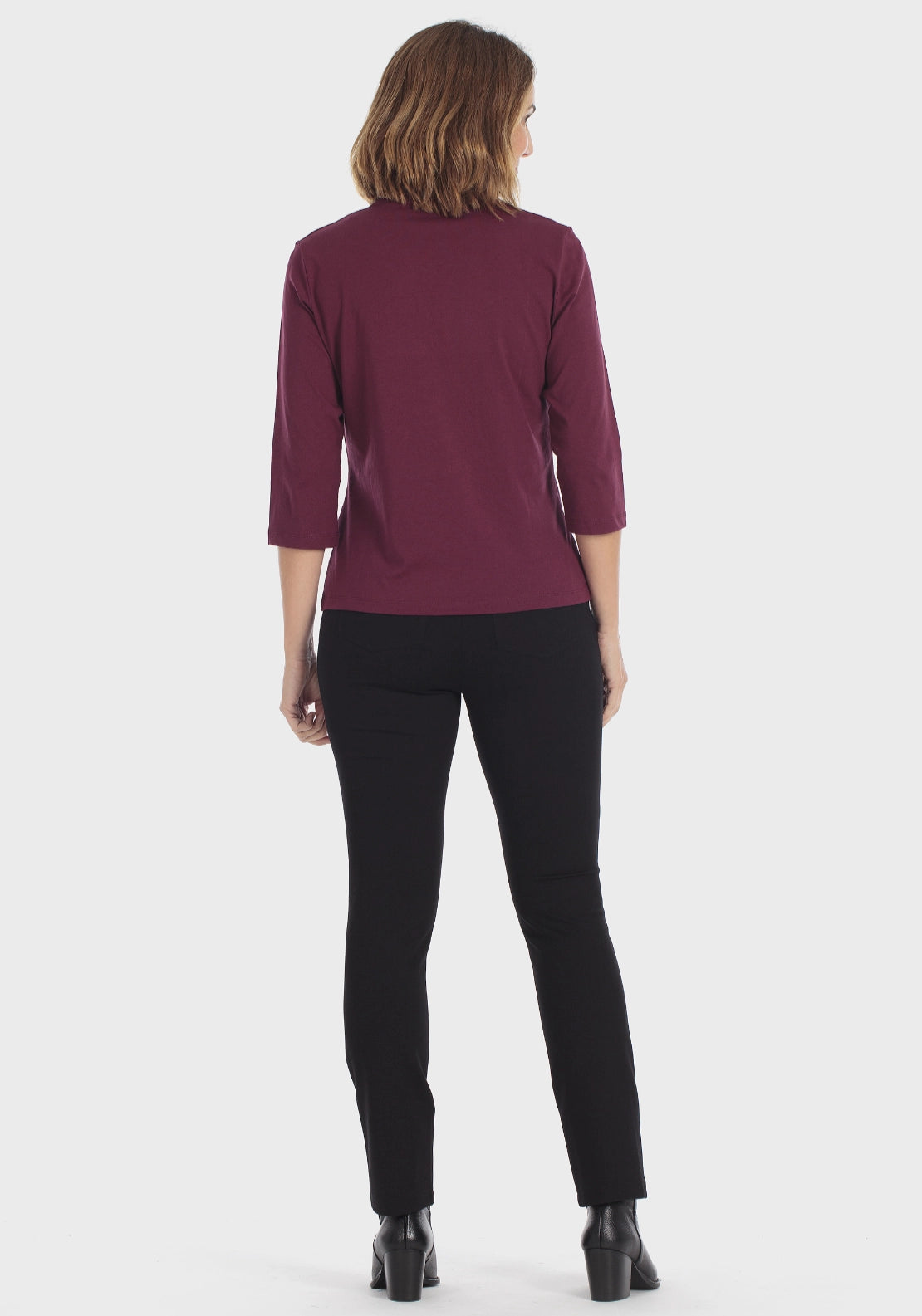 Push-Up Elastic Waist Trousers - Black
