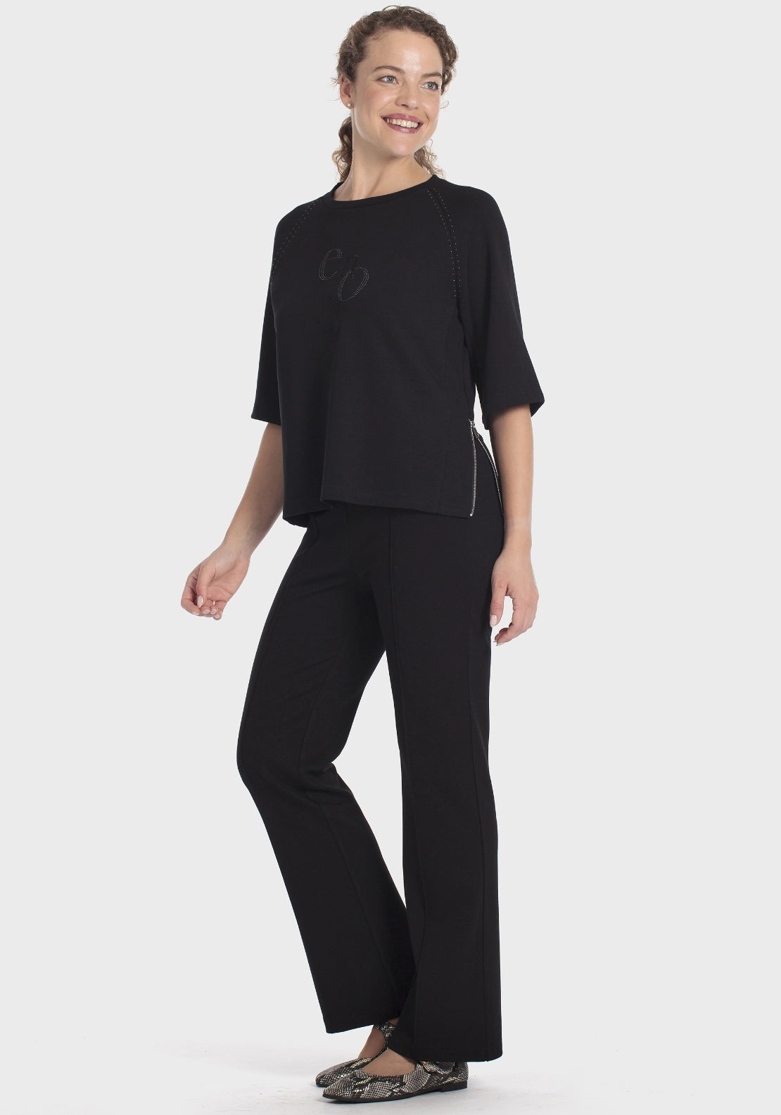 Black Ponte Di Roma Trousers - Black