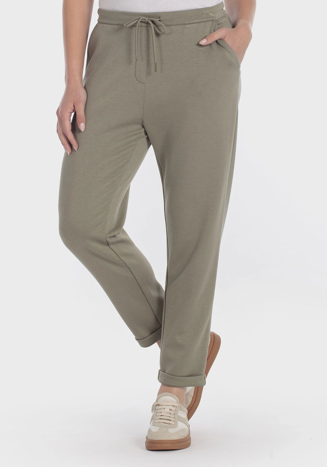 Khaki Drawstring Trousers - Green