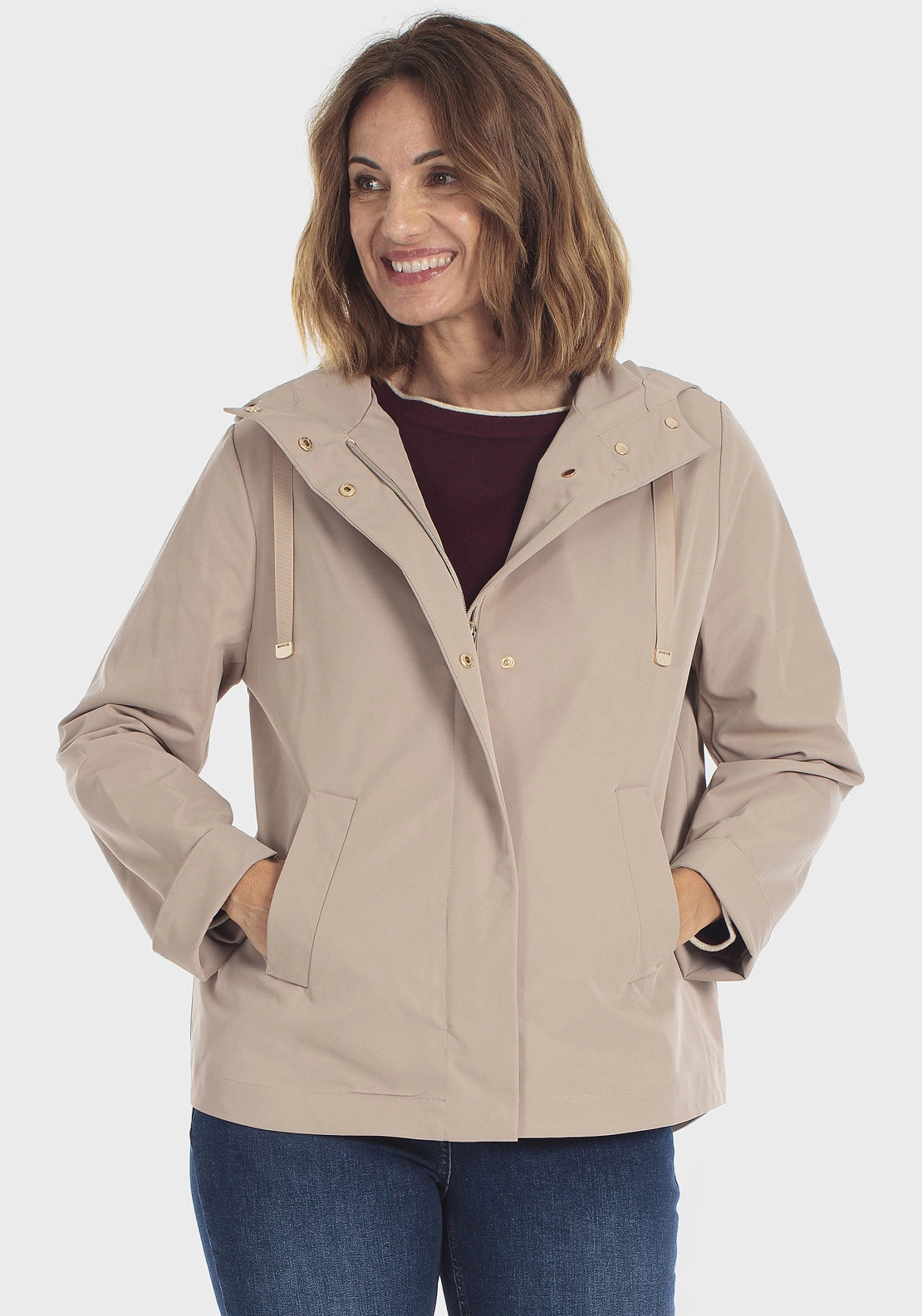 Parka And Vest - Beige