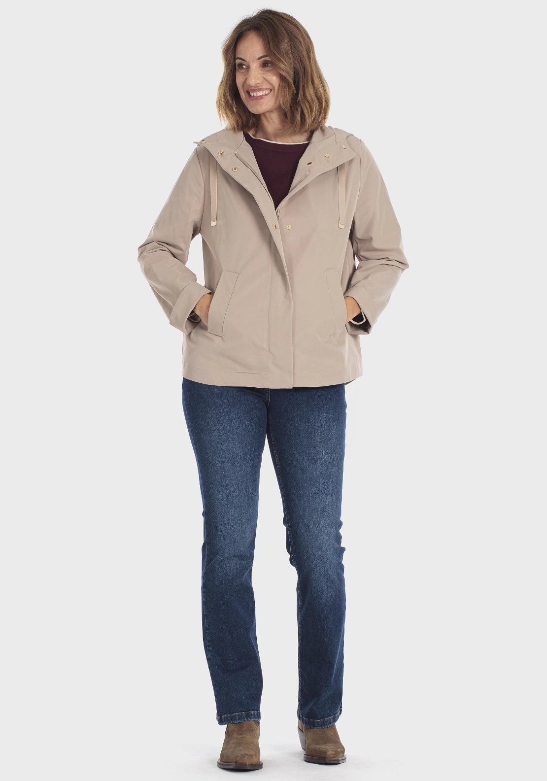 Parka And Vest - Beige