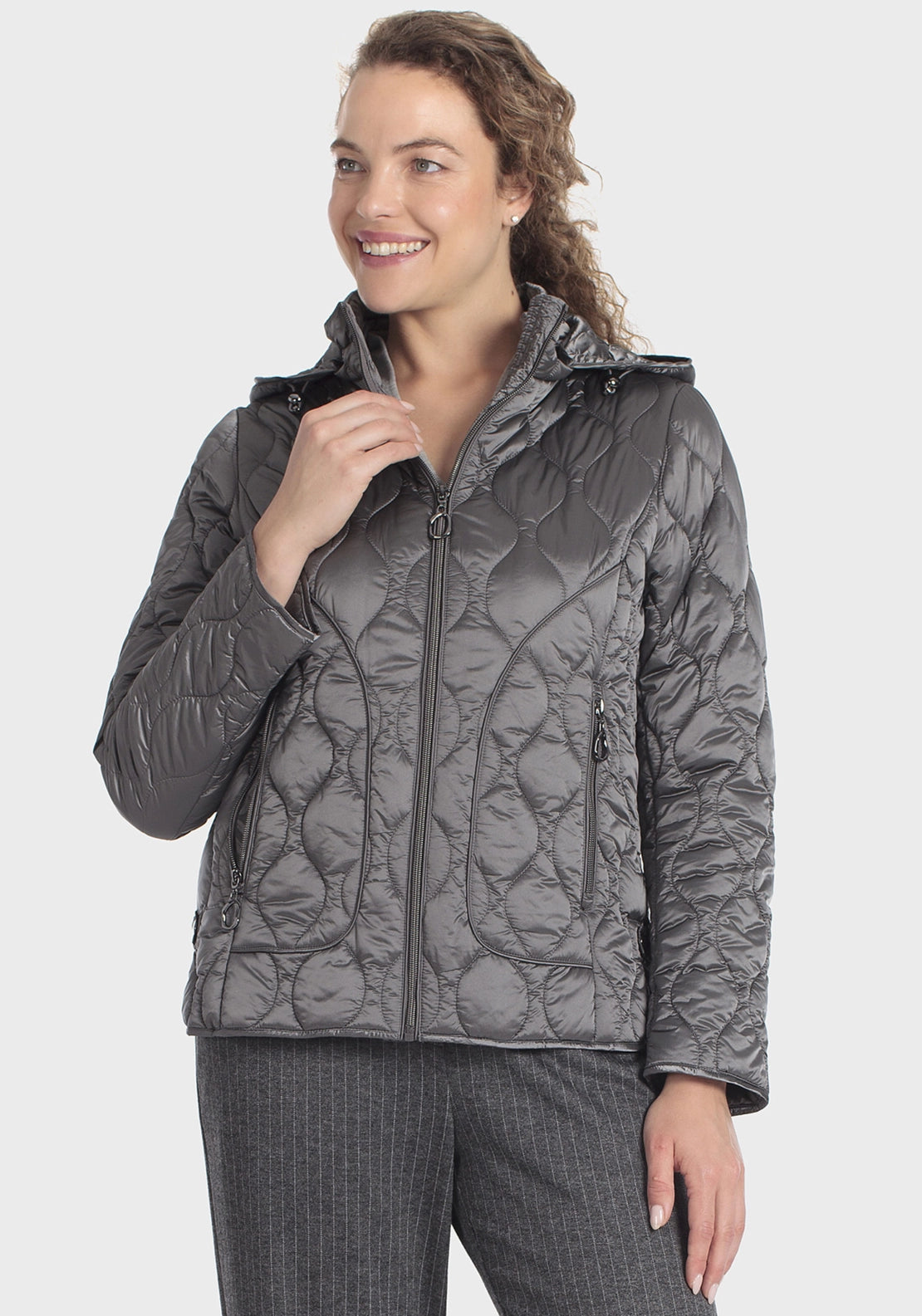 Parka With Hood - Grey