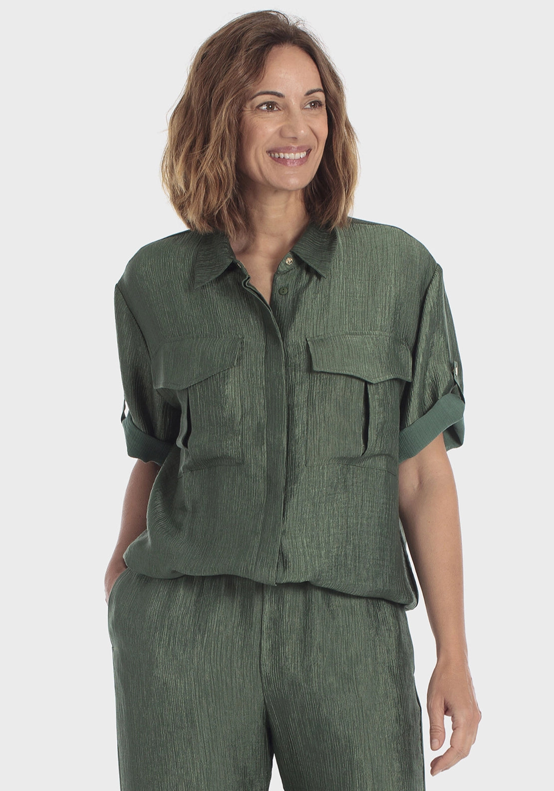 Military Style Shirt - Green