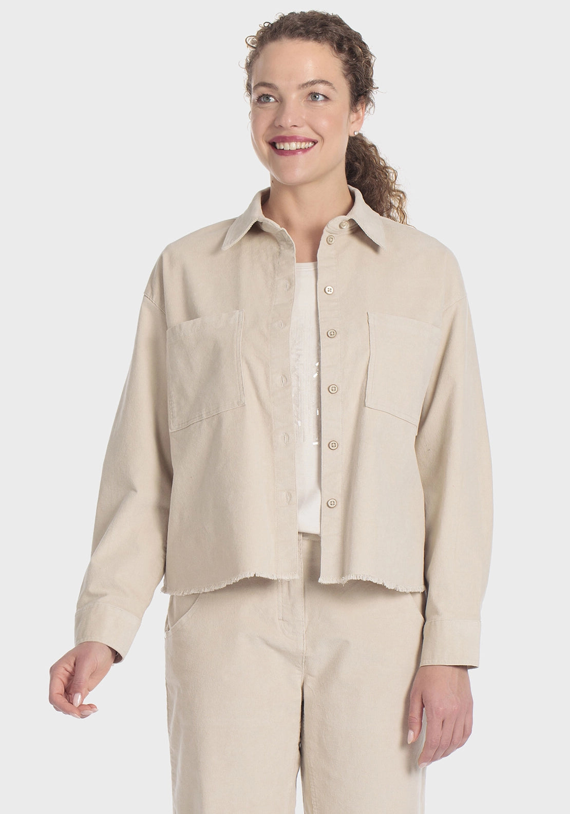 Corduroy Overshirt - Beige