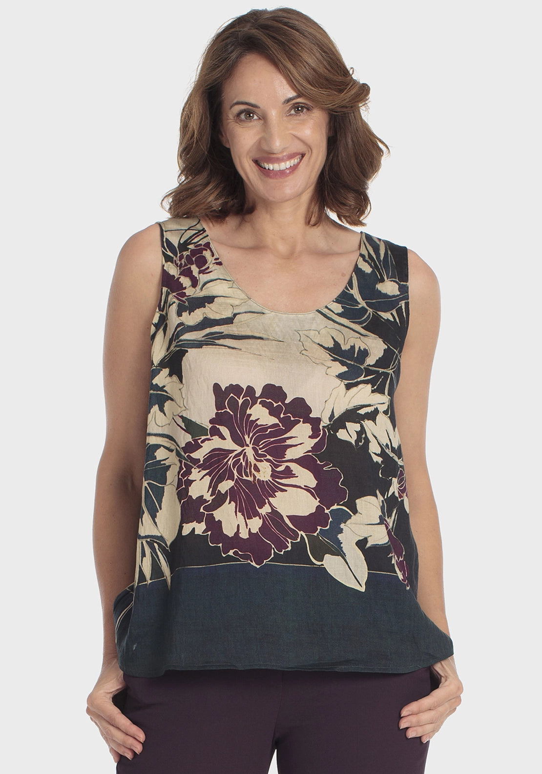 Printed Top - Beige