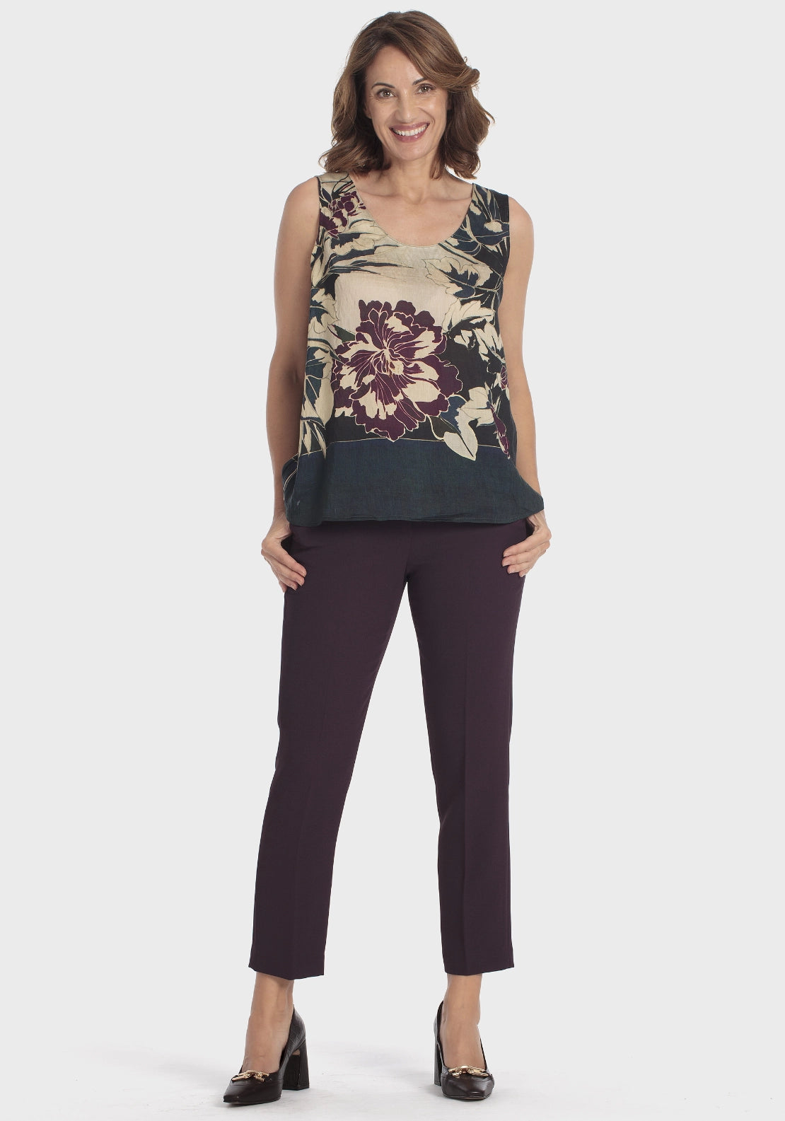 Printed Top - Beige