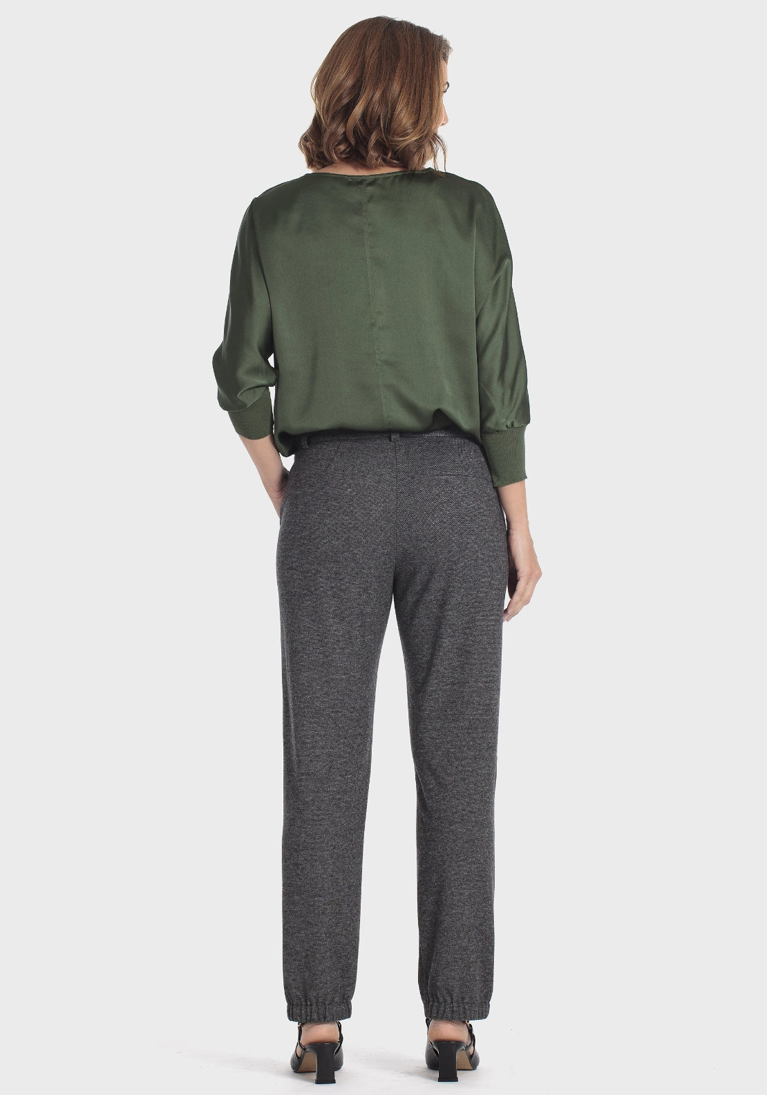 Satin Top - Green Bottle