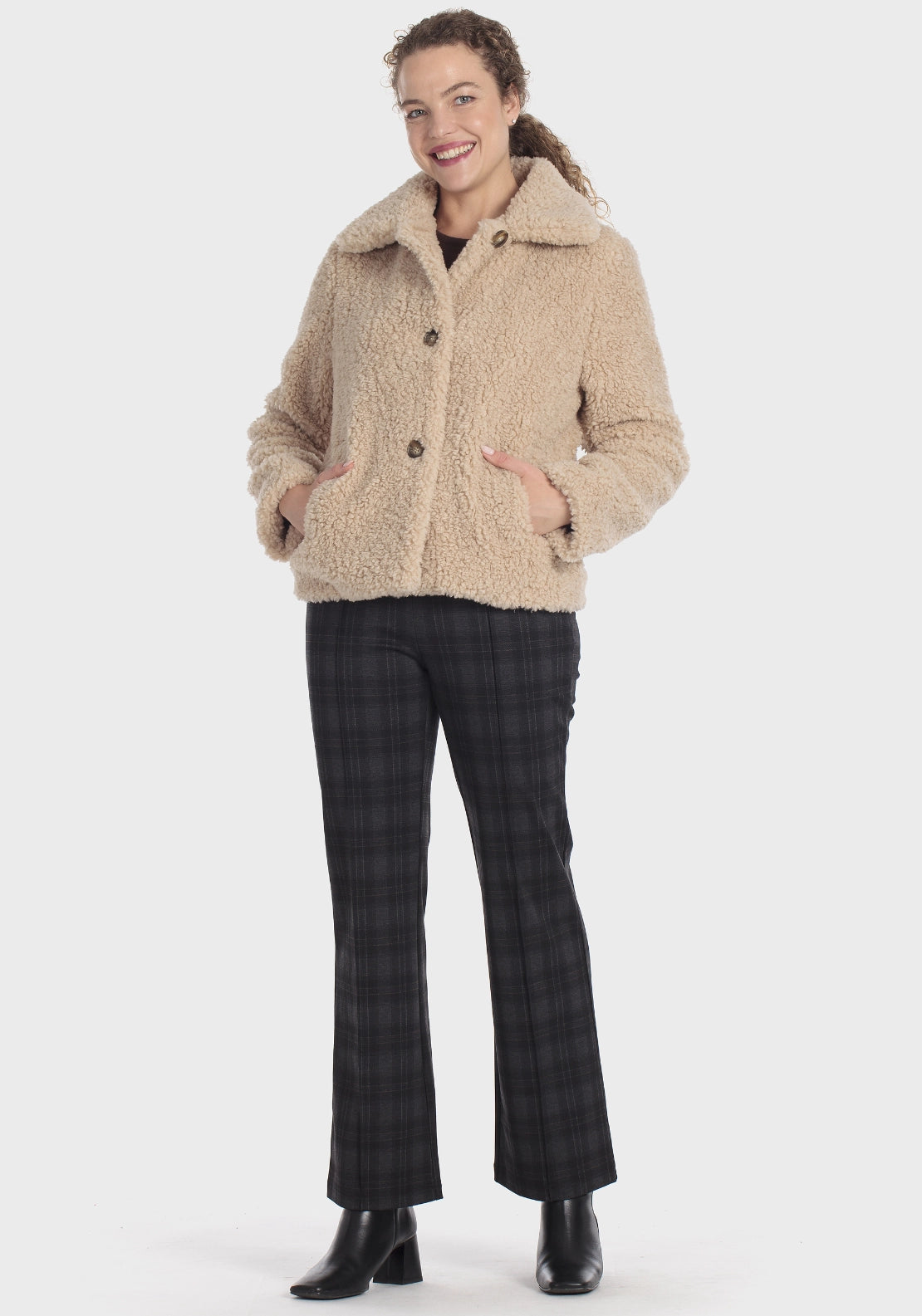 Beige Three Quarter Length Coat - Beige