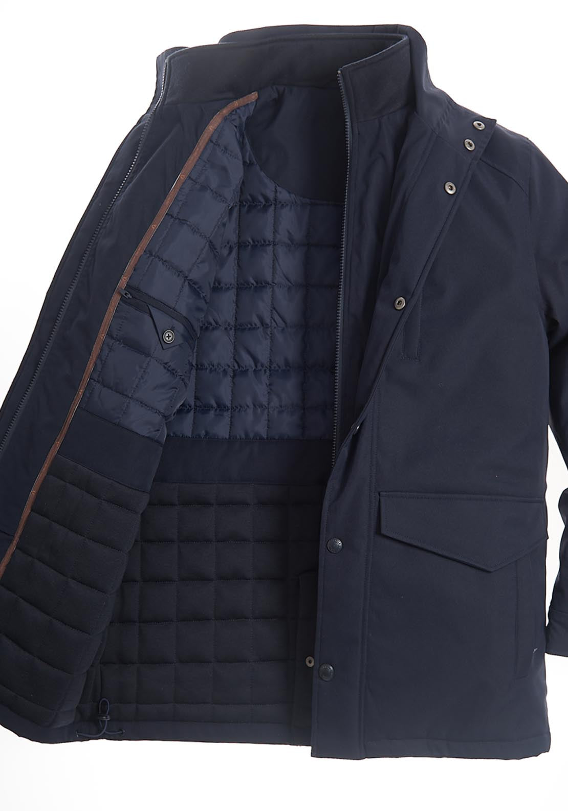 Vedoneire Double Collar Jacket - Blue 2 Shaws Department Stores