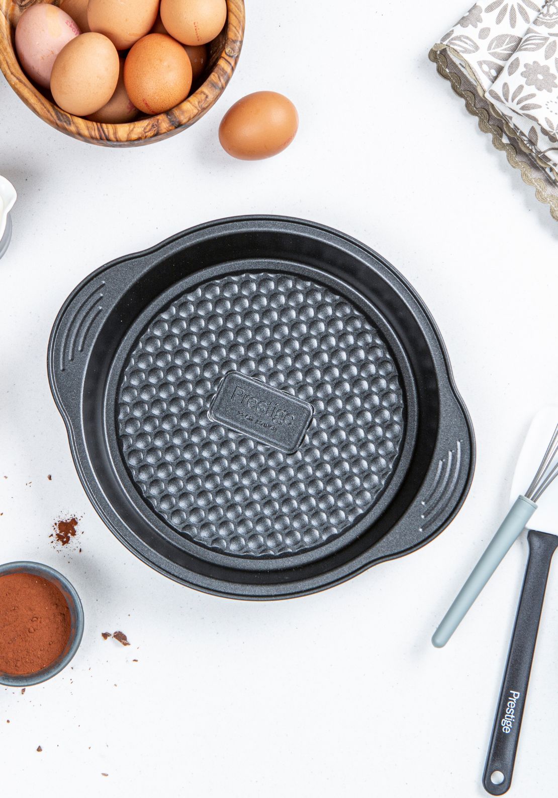 Prestige Non Stick Carbon Steel Round Cake Tin 22cm 3 Shaws Department Stores