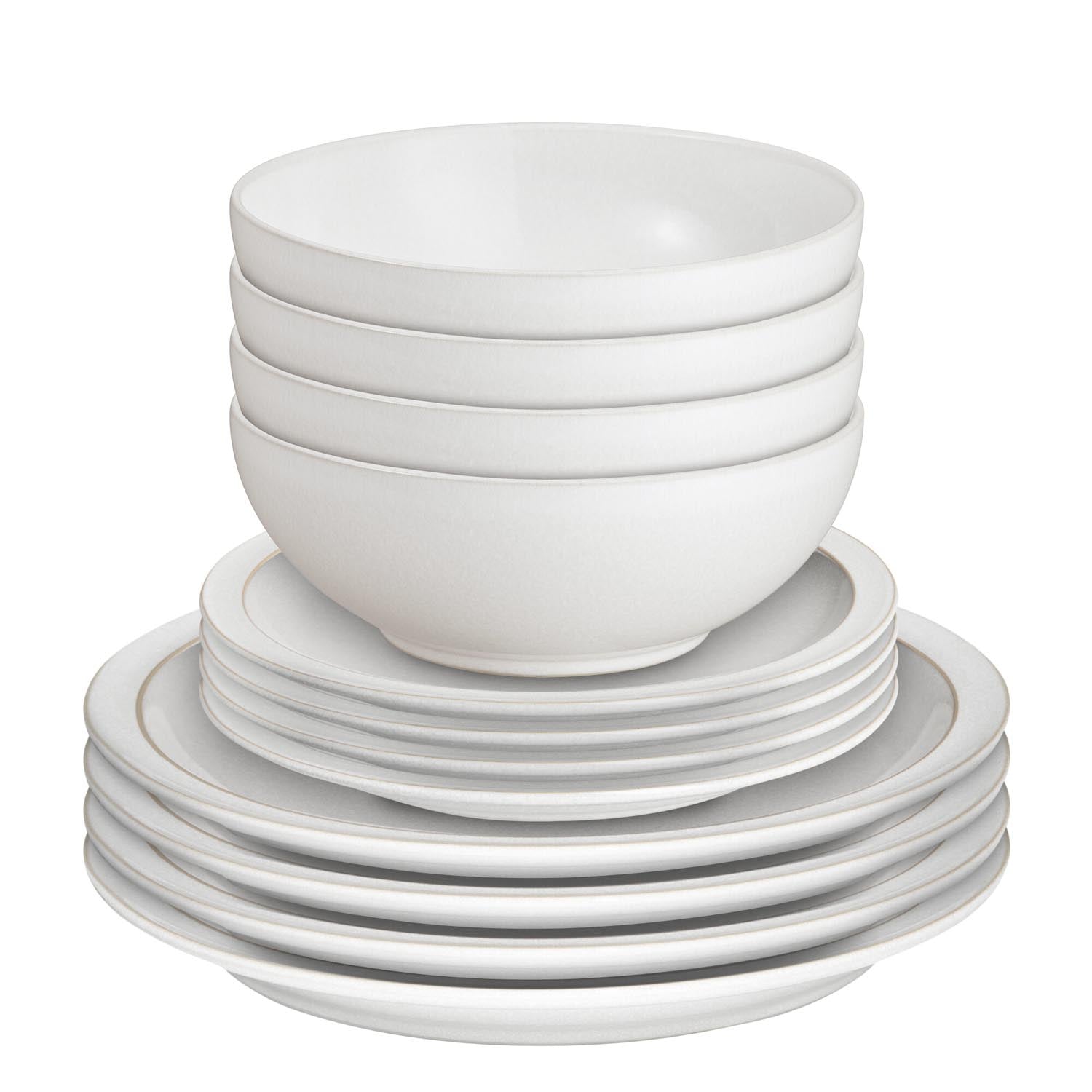 Denby Cotton White 12 Piece Tableware Set 3 Shaws Department Stores