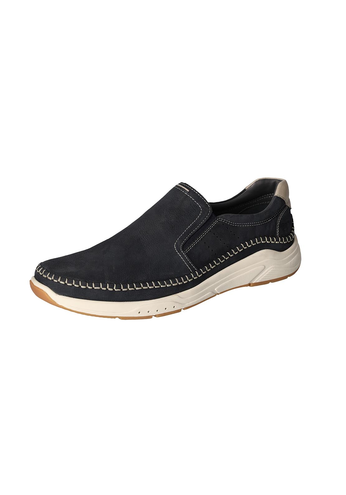 Mustang Slip-On Casual Shoe - Navy 1 Shaws Department Stores