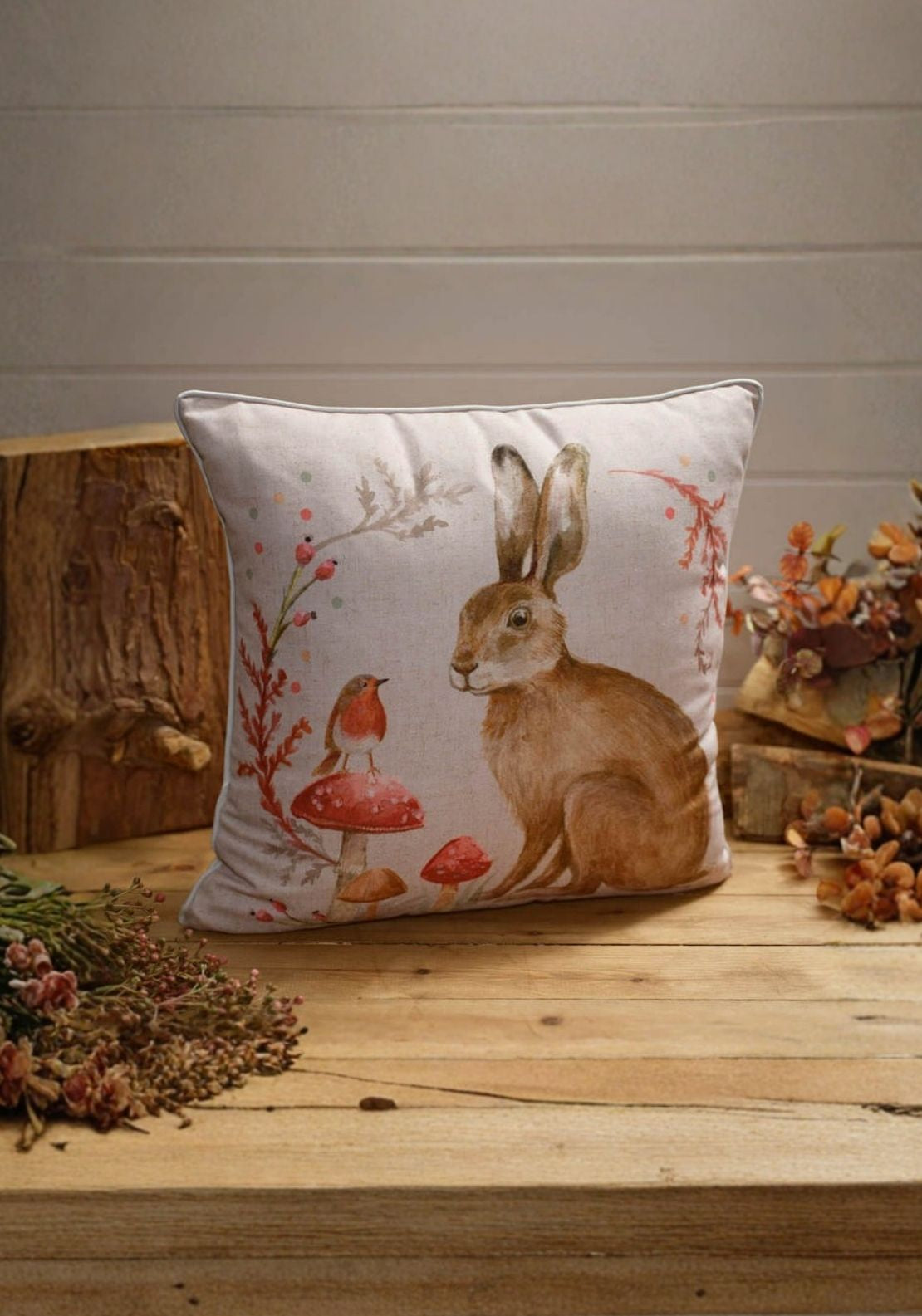 The Home Collection Woodland Hare Cushion - Multi 1 Shaws Department Stores