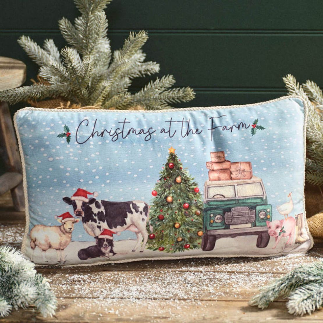 Christmas Farm Festive Cushion