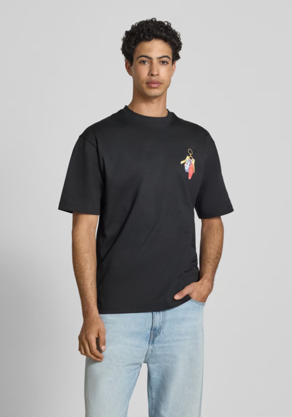 Only &amp; Sons Fred Boxy Tee - Black 1 Shaws Department Stores