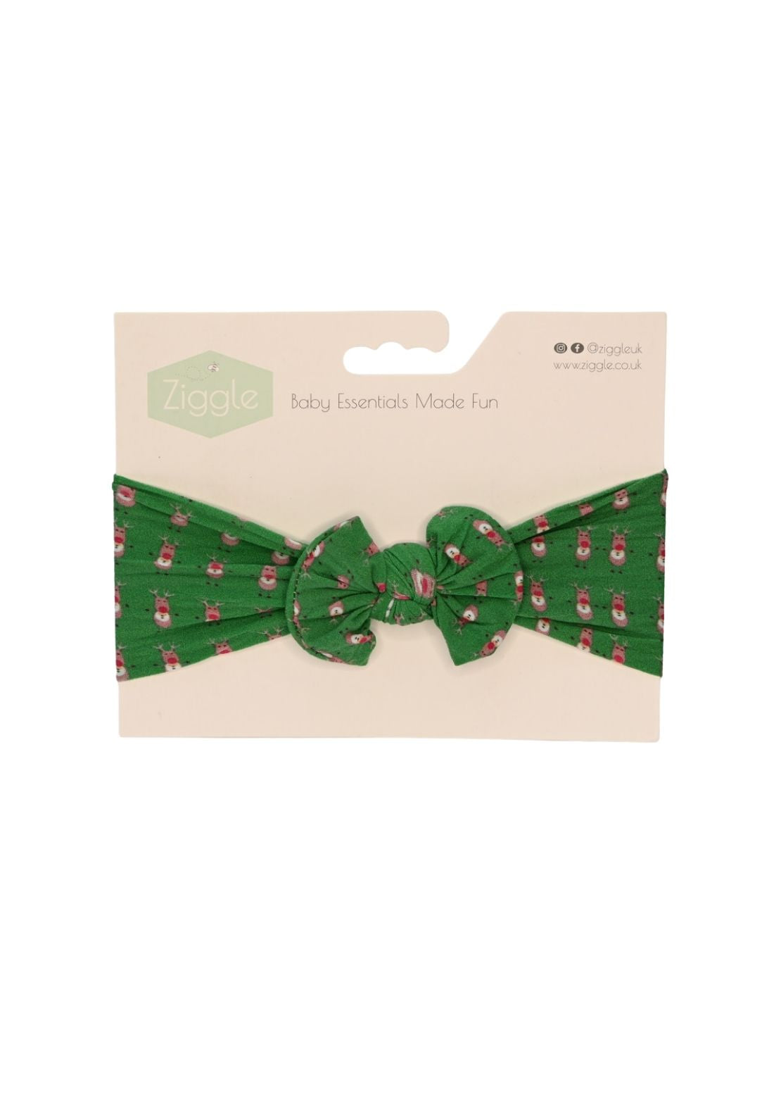 Ziggle Top Bow Turban Headband - Green 1 Shaws Department Stores