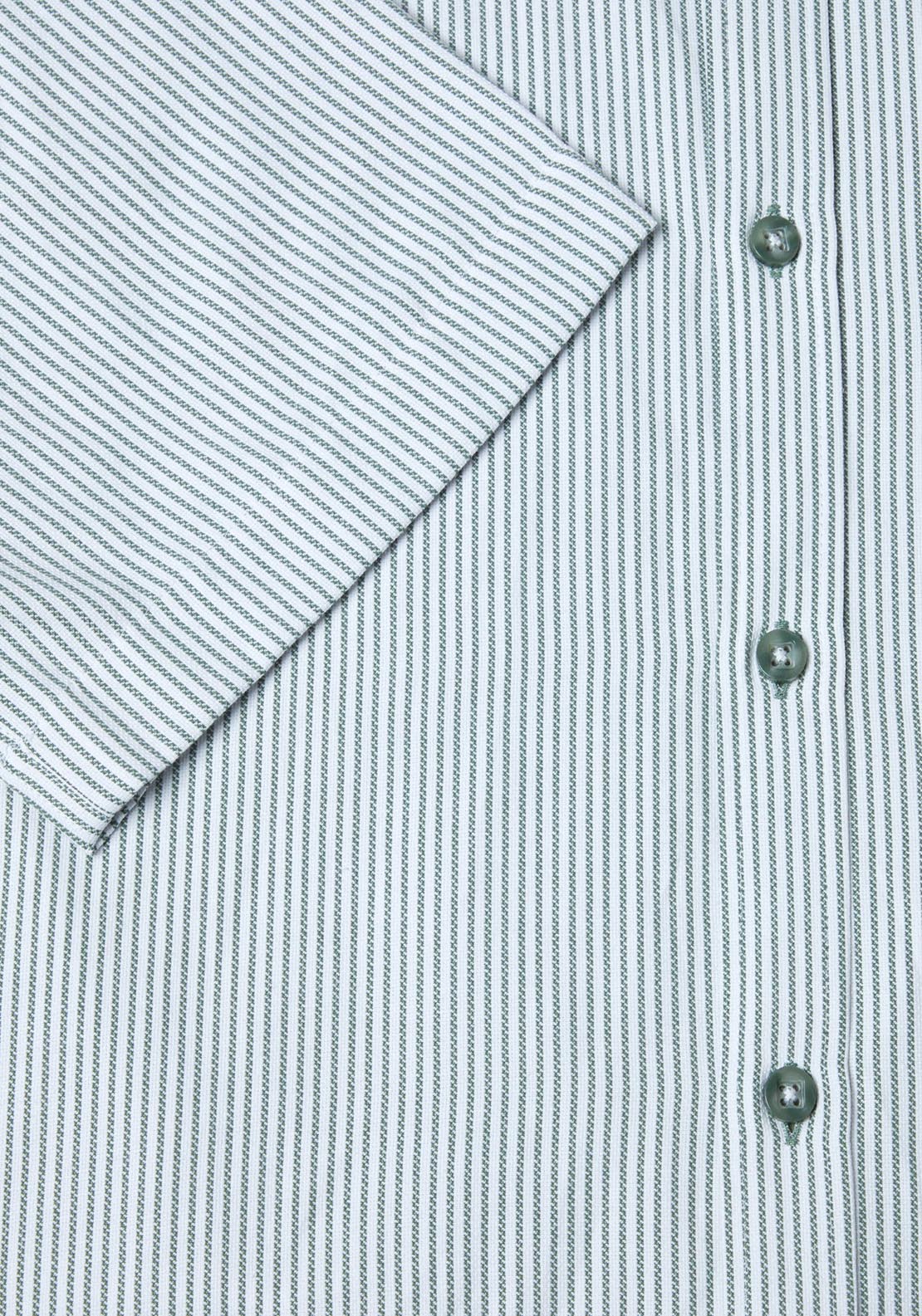 Drifter Short Sleeve Stripe Shirt - Green 4 Shaws Department Stores
