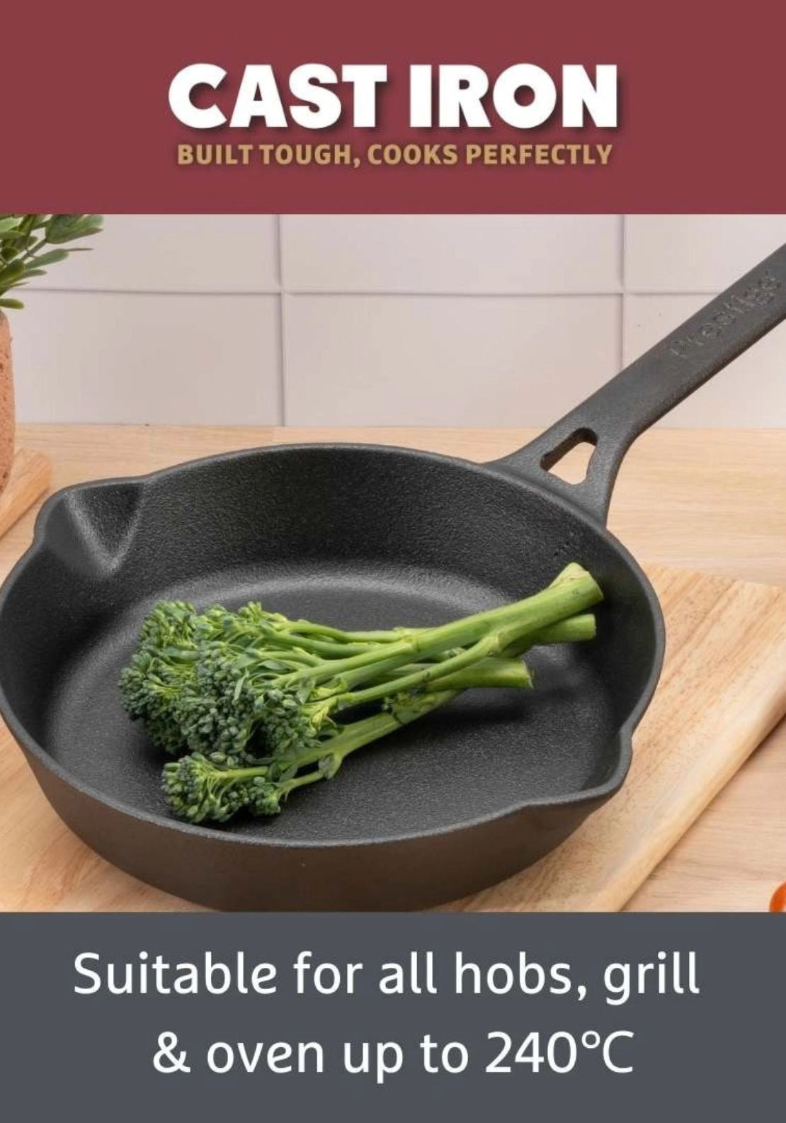 Cast Iron Skillet 22cm - Black