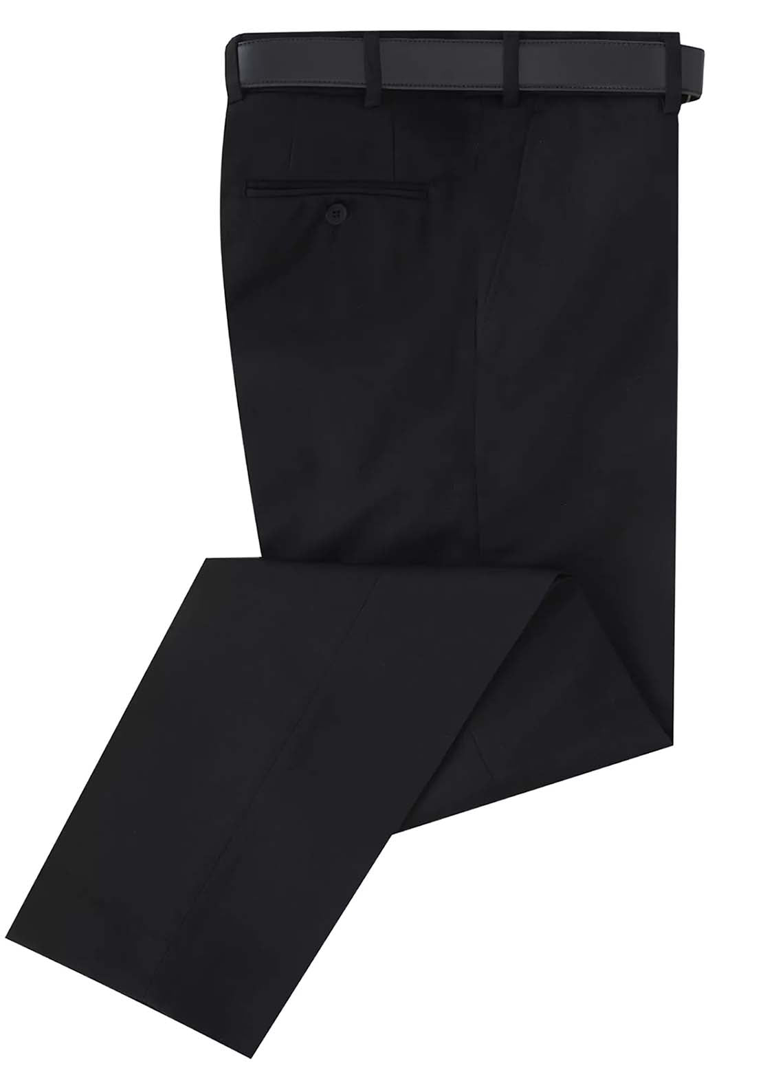 Douglas &amp; Grahame San Remo Plain Trousers - Black 1 Shaws Department Stores