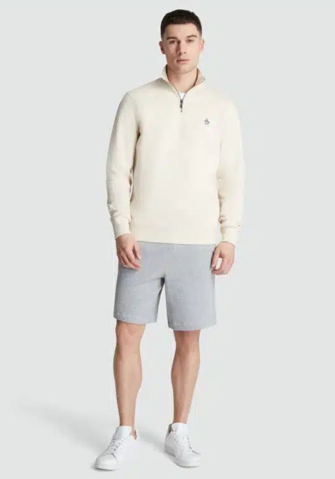 Penguin Sticker Pete 1/4 Zip Sweatshirt - 252 Birch 4 Shaws Department Stores