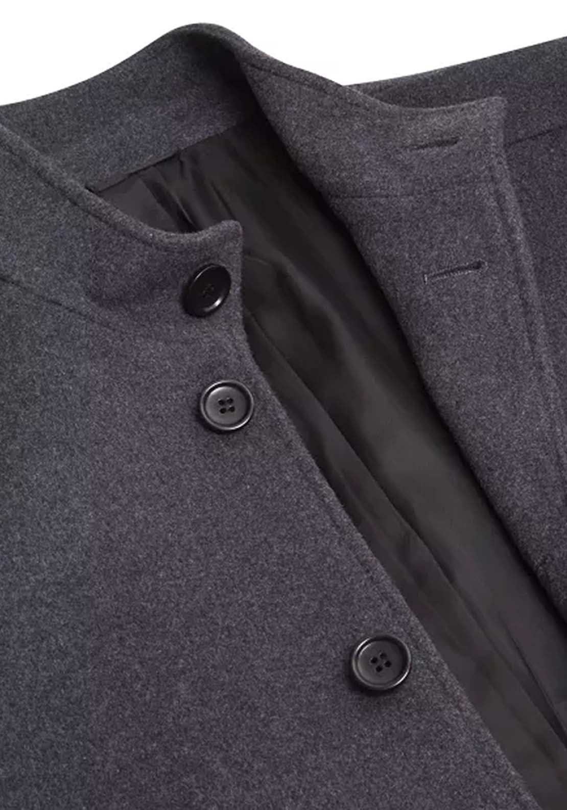 Daniel Grahame Watson 3/4 Wool Coat - Grey 2 Shaws Department Stores
