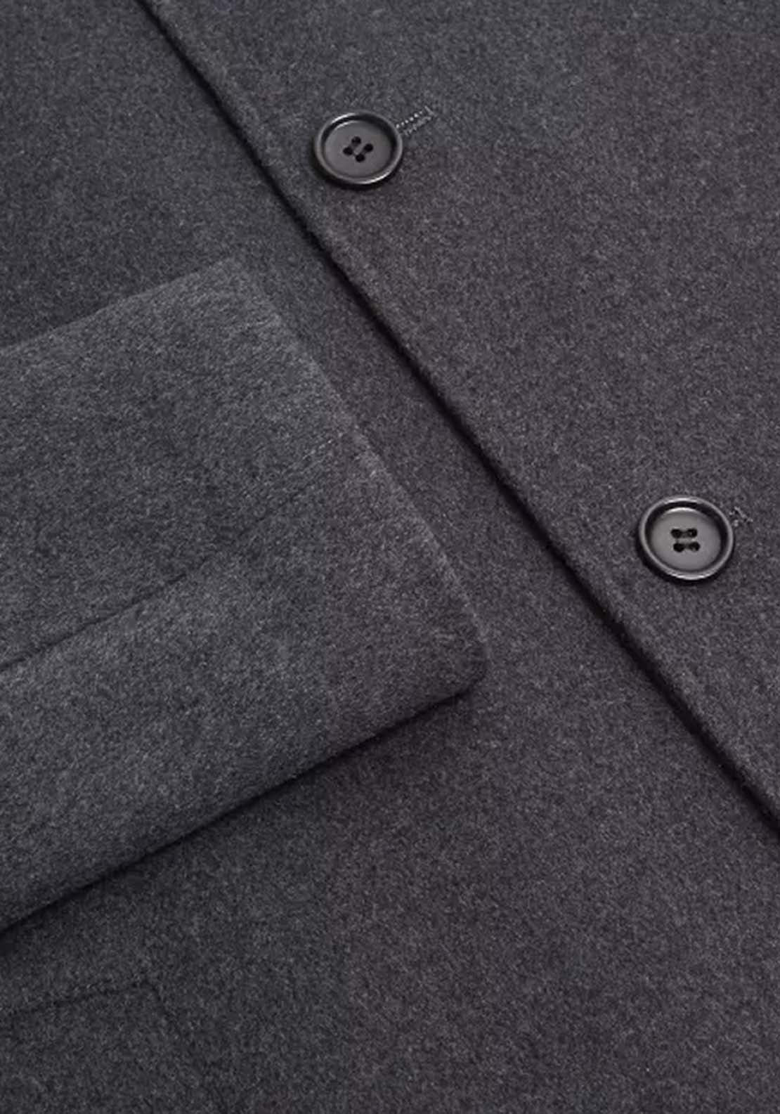 Daniel Grahame Watson 3/4 Wool Coat - Grey 3 Shaws Department Stores