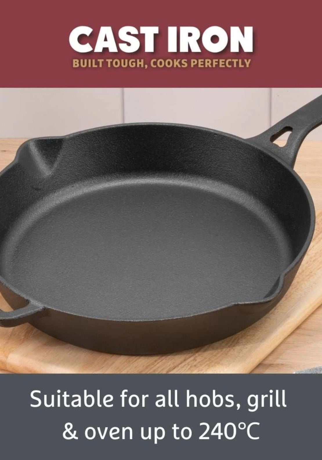 Cast Iron Skillet 26cm - Black