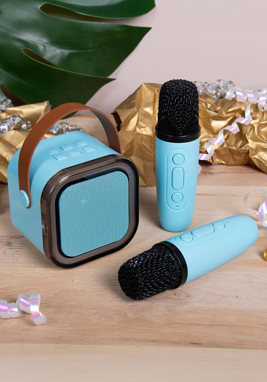 The Home Collection Karaoke Machine 2 Mics - Blue 1 Shaws Department Stores