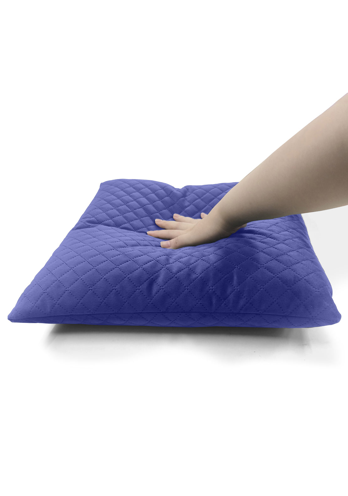 The Home Collection Pinsonic Velvet Cushion - Blue 3 Shaws Department Stores