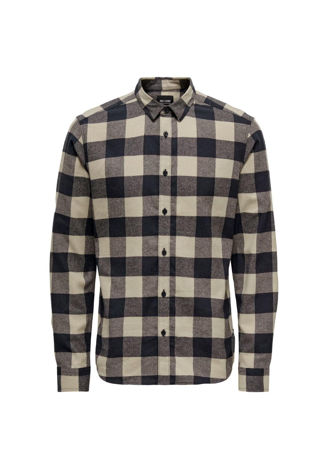 Only &amp; Sons Onsgudmund Check Shirt - Blue 3 Shaws Department Stores