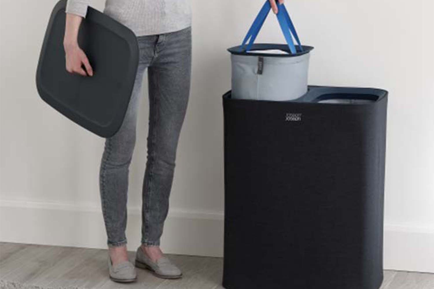 Joseph Joseph 50004JJ Tota™ 90-litre Laundry Separation Basket - Black 5 Shaws Department Stores