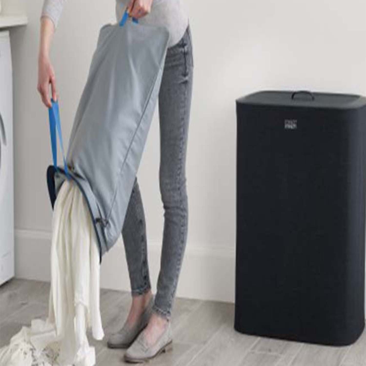 Joseph Joseph 50004JJ Tota™ 90-litre Laundry Separation Basket - Black 4 Shaws Department Stores