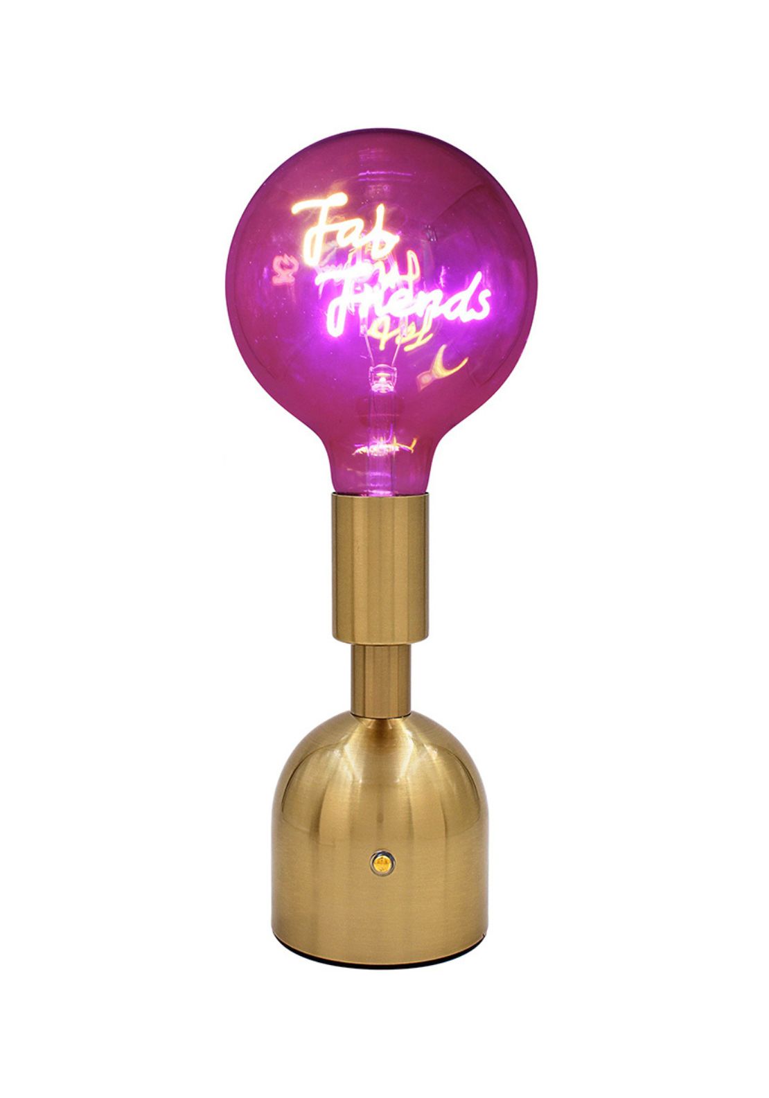 LED Bulb Shape Lamp With Neon Text - Fab Friends