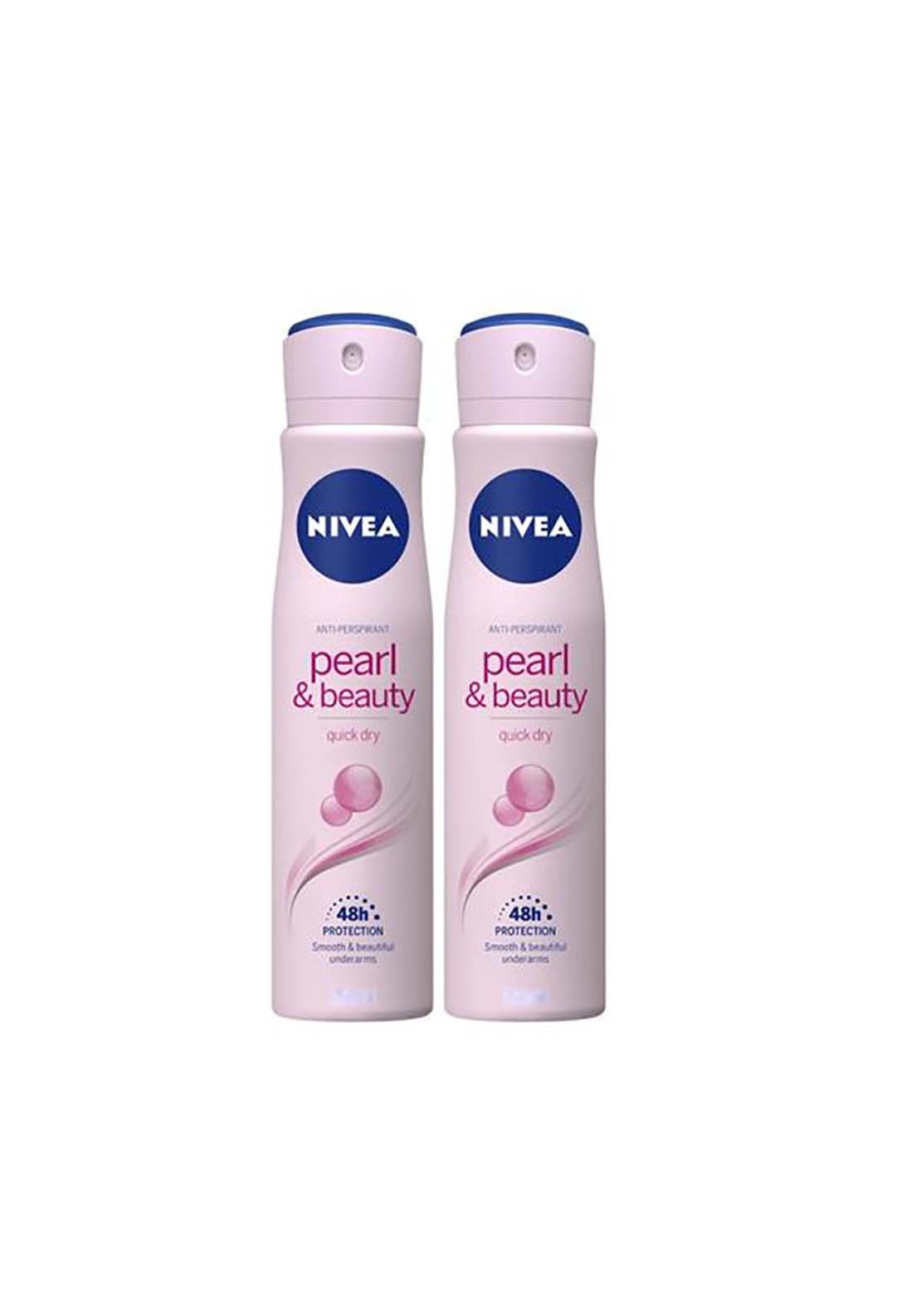 Nivea Pearl &amp; Beauty Spray Deodorant Twin Pack 1 Shaws Department Stores