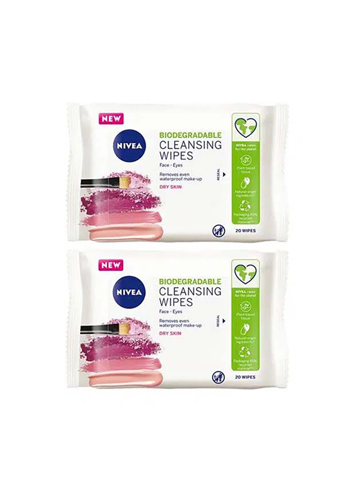 Nivea 3In1 Caring Wipes Dry Skin Twin Pack 1 Shaws Department Stores