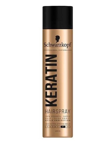 Schwarzkopf Keratin 4 Extra Strong Hold Hairspray 400ml 1 Shaws Department Stores