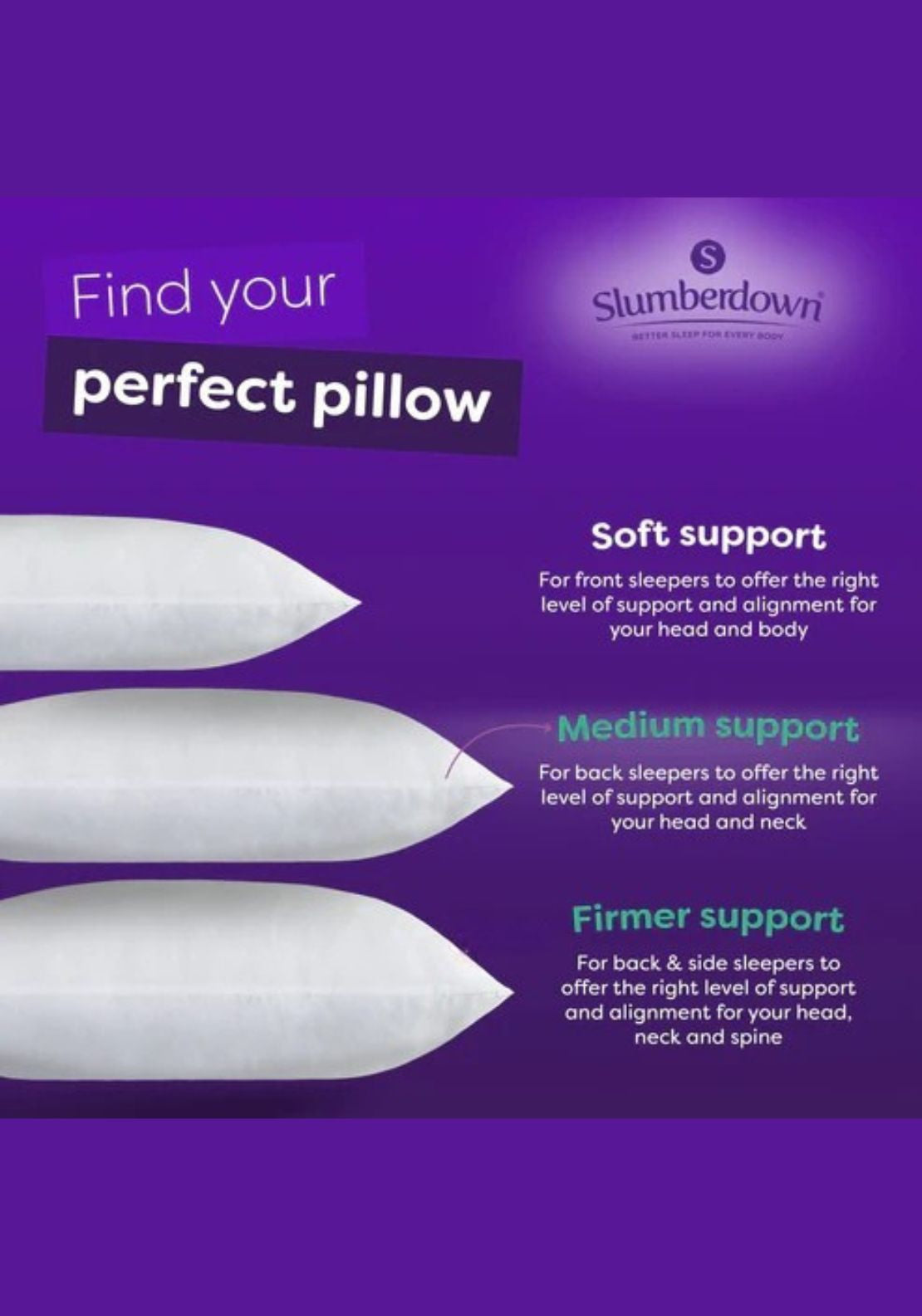 Slumberdown Sweet Dreams Pillow Pair - White 2 Shaws Department Stores