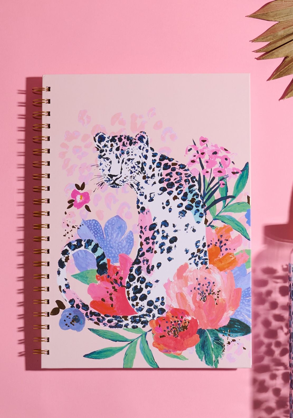 Flower Design Spiralbound Notebook A4 - Leopard