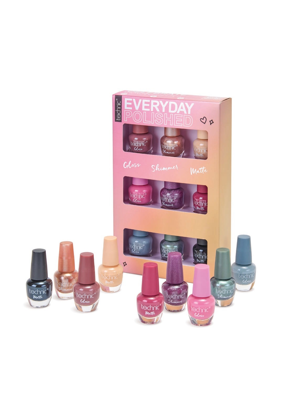 Polish Nails Everyday Polish Set of 9 - Multi