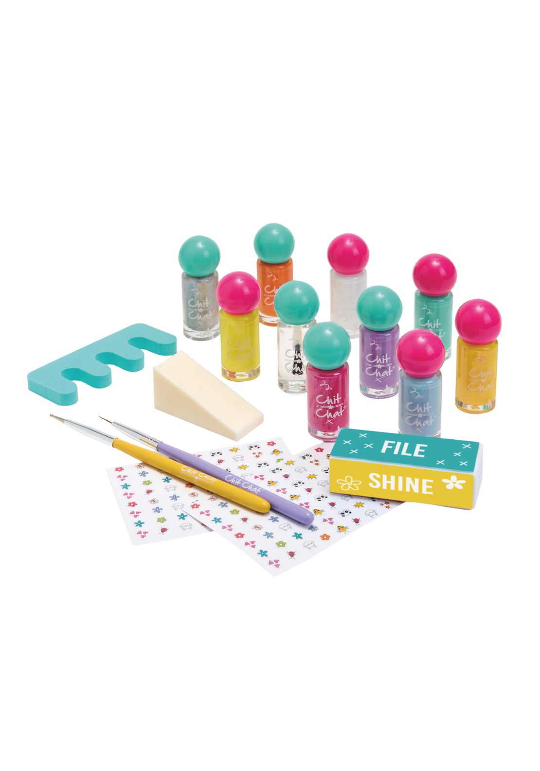 Colour Splash Nail Art Set of 17 - Multi