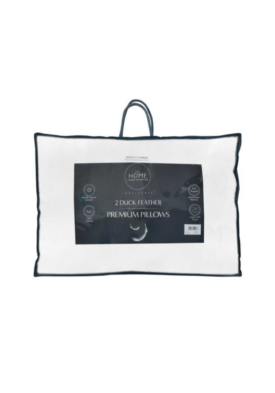The Home Collection Duck Feather Pillow Pair - White 1 Shaws Department Stores