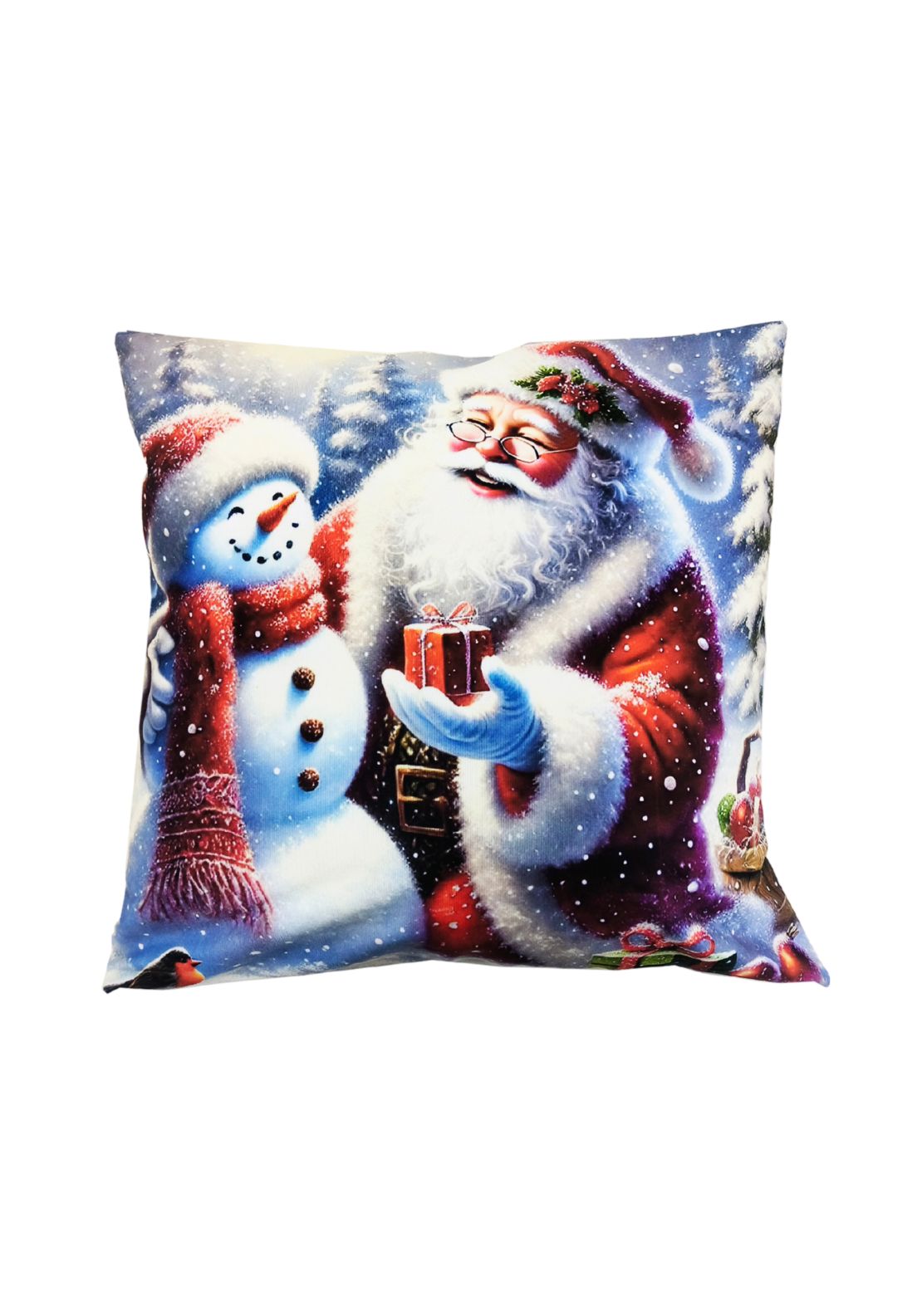 The Home Collection Santa with Snowman Cushion - Multi 2 Shaws Department Stores