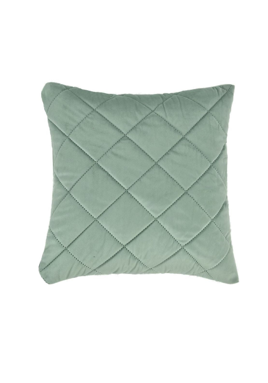 The Home Collection Velvet Pinsonic Cushion - Green 3 Shaws Department Stores