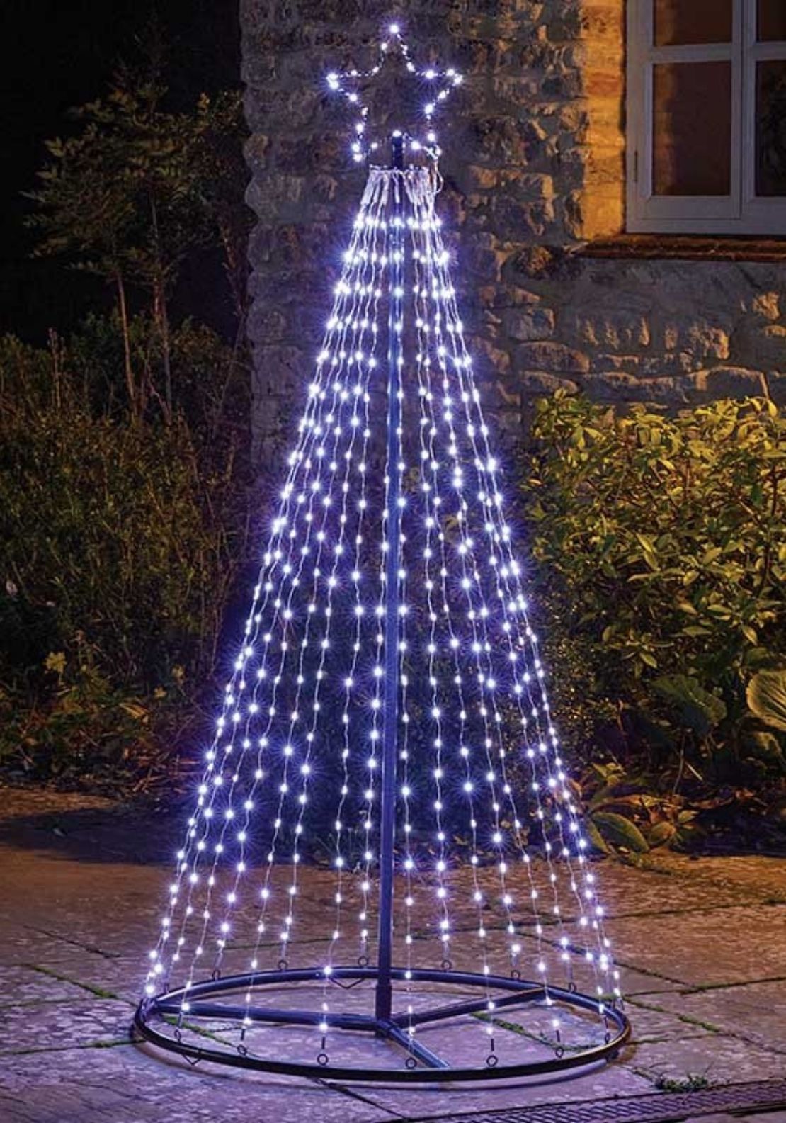 The Home Christmas Twinkling LED Tree With Star Topper - White 2 Shaws Department Stores