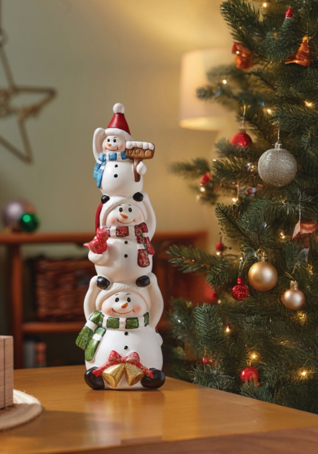 The Home Christmas Snowman Stack 2 Shaws Department Stores
