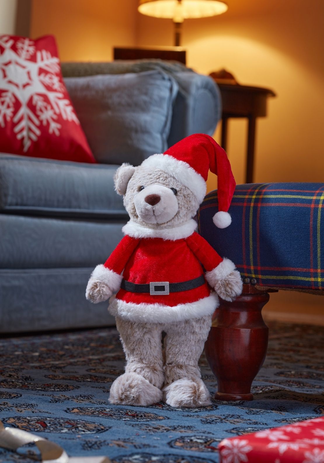 The Home Christmas Standing Santa Teddy - Multi 2 Shaws Department Stores