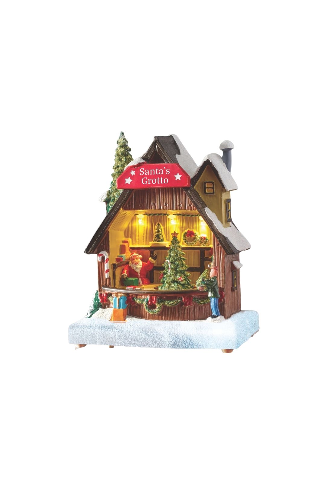 The Home Christmas LED Santas Grotto Snow Scene - Multi 1 Shaws Department Stores