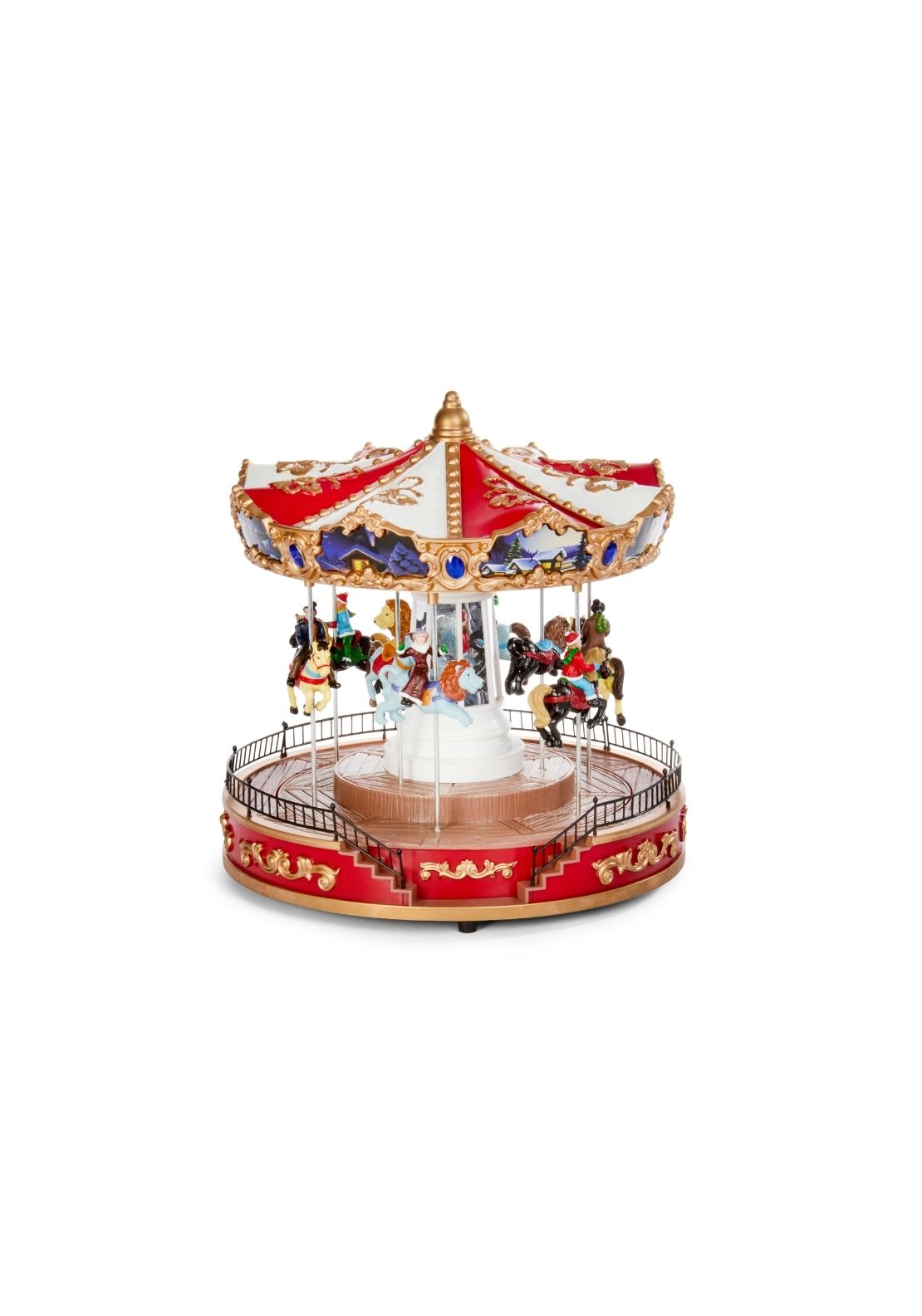 The Home Christmas Magic Carousel Snow Scene - Multi 1 Shaws Department Stores