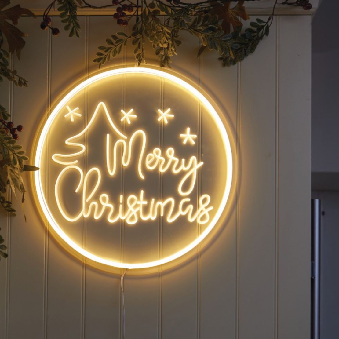 The Home Christmas NeonEsque Merry Christmas Sign 2 Shaws Department Stores