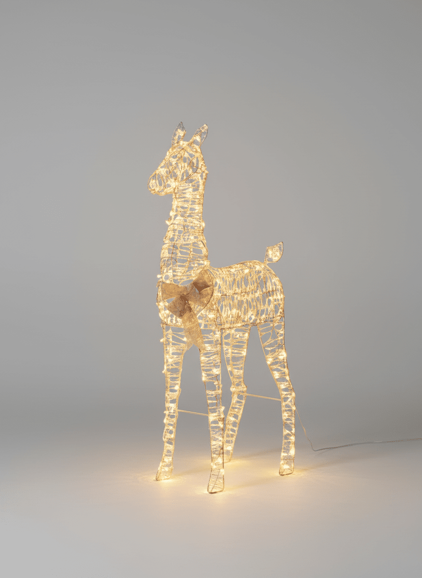 The Home Christmas Gold Twist Fawn - Gold 2 Shaws Department Stores